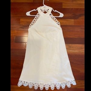 Lulus white high neck dress